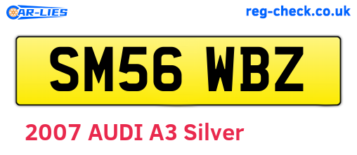 SM56WBZ are the vehicle registration plates.