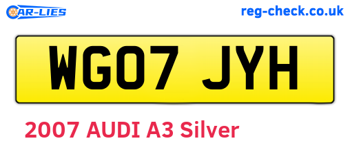 WG07JYH are the vehicle registration plates.