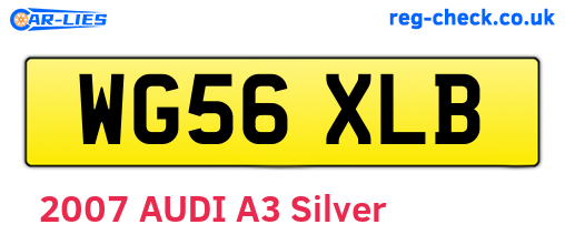 WG56XLB are the vehicle registration plates.