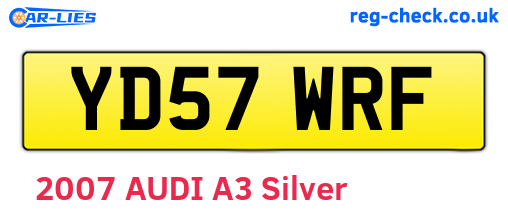YD57WRF are the vehicle registration plates.