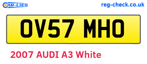 OV57MHO are the vehicle registration plates.