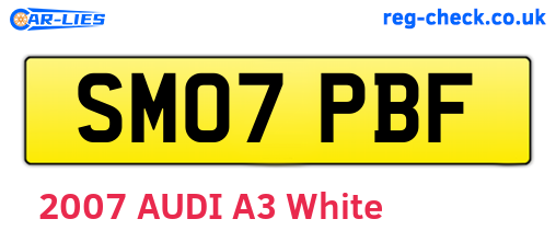SM07PBF are the vehicle registration plates.