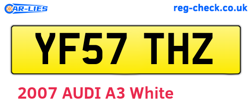 YF57THZ are the vehicle registration plates.