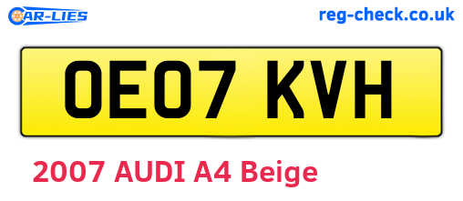 OE07KVH are the vehicle registration plates.