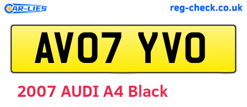 AV07YVO are the vehicle registration plates.