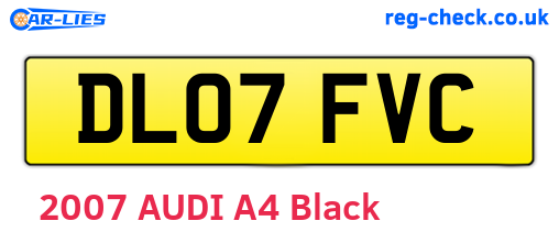 DL07FVC are the vehicle registration plates.