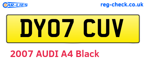 DY07CUV are the vehicle registration plates.