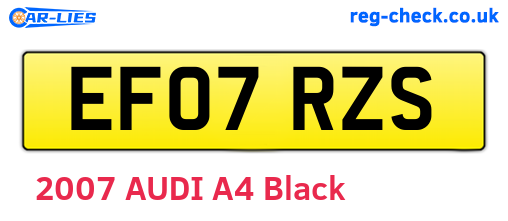 EF07RZS are the vehicle registration plates.