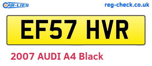 EF57HVR are the vehicle registration plates.