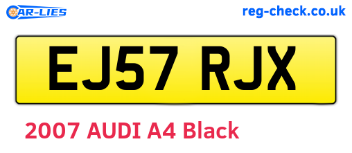 EJ57RJX are the vehicle registration plates.