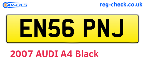 EN56PNJ are the vehicle registration plates.