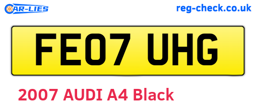 FE07UHG are the vehicle registration plates.