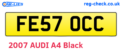 FE57OCC are the vehicle registration plates.