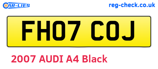 FH07COJ are the vehicle registration plates.