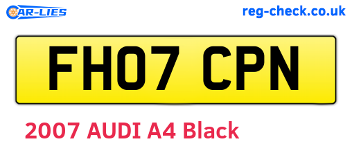 FH07CPN are the vehicle registration plates.