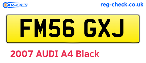 FM56GXJ are the vehicle registration plates.