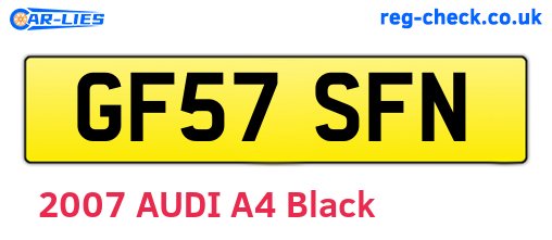GF57SFN are the vehicle registration plates.