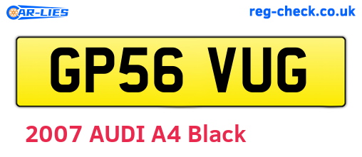 GP56VUG are the vehicle registration plates.