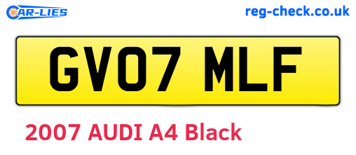GV07MLF are the vehicle registration plates.