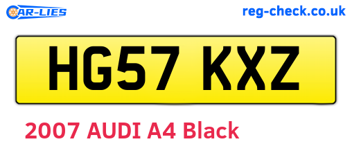 HG57KXZ are the vehicle registration plates.