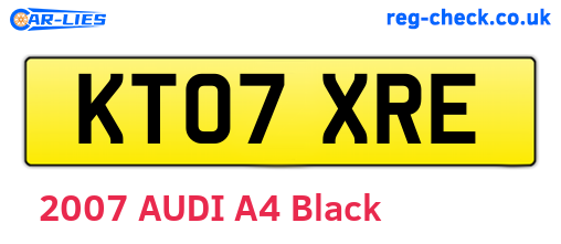 KT07XRE are the vehicle registration plates.