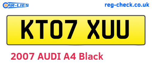 KT07XUU are the vehicle registration plates.