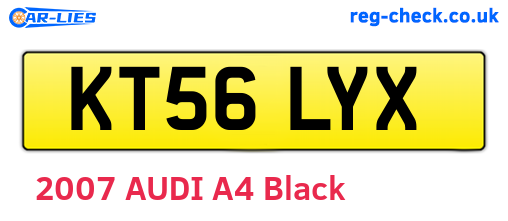 KT56LYX are the vehicle registration plates.