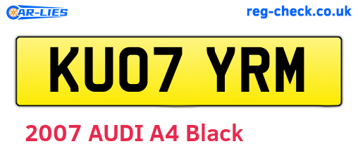 KU07YRM are the vehicle registration plates.