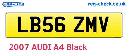 LB56ZMV are the vehicle registration plates.