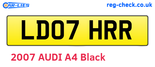 LD07HRR are the vehicle registration plates.
