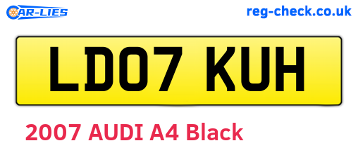 LD07KUH are the vehicle registration plates.