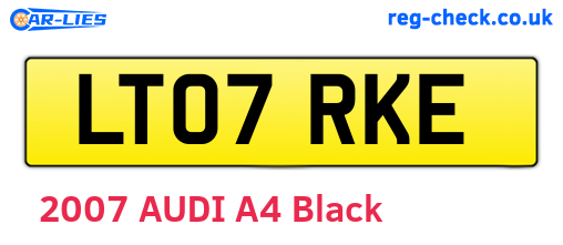 LT07RKE are the vehicle registration plates.