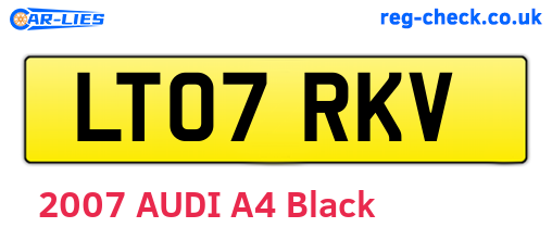 LT07RKV are the vehicle registration plates.