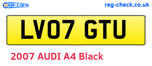 LV07GTU are the vehicle registration plates.