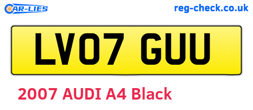 LV07GUU are the vehicle registration plates.