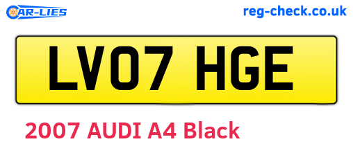 LV07HGE are the vehicle registration plates.
