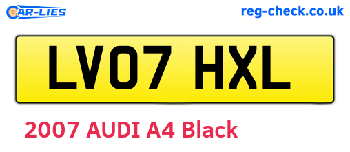 LV07HXL are the vehicle registration plates.