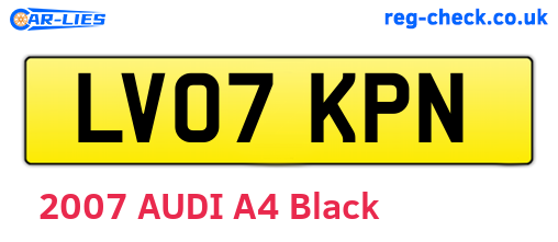 LV07KPN are the vehicle registration plates.