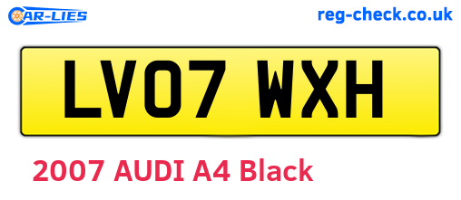 LV07WXH are the vehicle registration plates.