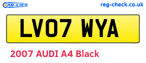 LV07WYA are the vehicle registration plates.