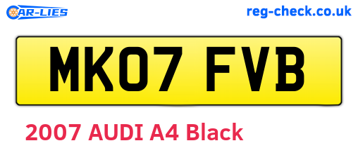 MK07FVB are the vehicle registration plates.