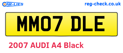 MM07DLE are the vehicle registration plates.