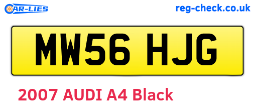 MW56HJG are the vehicle registration plates.
