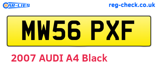 MW56PXF are the vehicle registration plates.