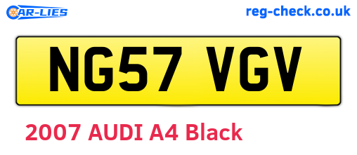 NG57VGV are the vehicle registration plates.