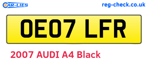 OE07LFR are the vehicle registration plates.