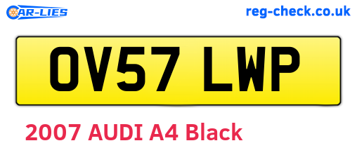 OV57LWP are the vehicle registration plates.