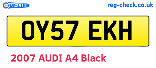 OY57EKH are the vehicle registration plates.