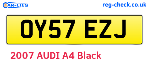 OY57EZJ are the vehicle registration plates.