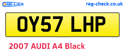 OY57LHP are the vehicle registration plates.